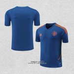 Maglia Allenamento Manchester United 2022-2023 Blu