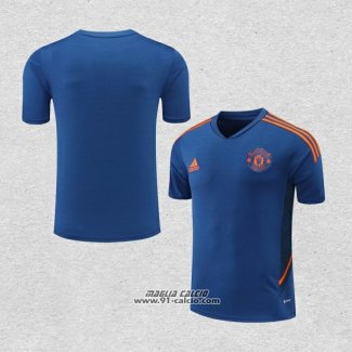 Maglia Allenamento Manchester United 2022-2023 Blu