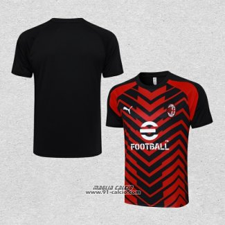 Maglia Allenamento Milan 2023-2024 Rosso e Nero