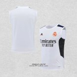 Maglia Allenamento Real Madrid Senza Maniche 2022-2023 Bianco