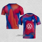 Maglia Prematch Stati Uniti 2024 Blu e Rosso