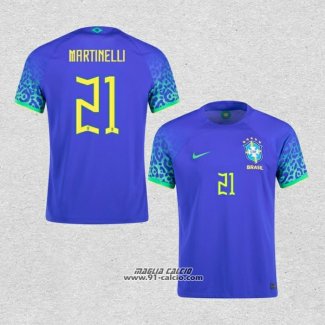 Seconda Maglia Brasile Giocatore Martinelli 2022