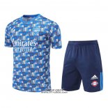 Tuta da Track Arsenal Manica Corta 2022-2023 Blu - Pantaloncini