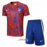 Tuta da Track Atletico Madrid Manica Corta 2023-2024 Rosso - Pantaloncini