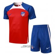 Tuta da Track Atletico Madrid Manica Corta 2023-2024 Rosso - Pantaloncini