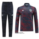 Tuta da Track Felpa Bayern Monaco 2022-2023 Rosso e Grigio