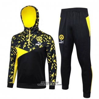 Tuta da Track Felpa Borussia Dortmund 2023-2024 Nero e Giallo