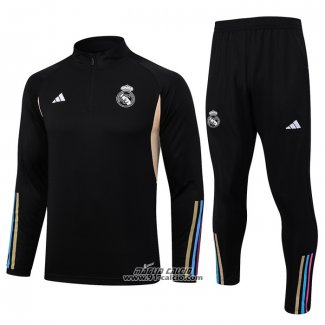 Tuta da Track Felpa Real Madrid 2023-2024 Nero