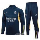 Tuta da Track Felpa Real Madrid Bambino 2023-2024 Blu