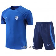 Tuta da Track Inter Manica Corta 2022-2023 Blu - Pantaloncini