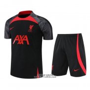 Tuta da Track Liverpool Manica Corta 2022-2023 Nero - Pantaloncini