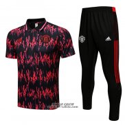 Conjunto Polo Manchester United 2022-2023 Nero e Rosso