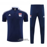 Conjunto Polo Olympique Lione 2022-2023 Blu