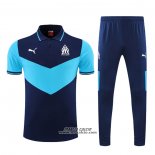 Conjunto Polo Olympique Marsiglia 2022-2023 Blu Navy