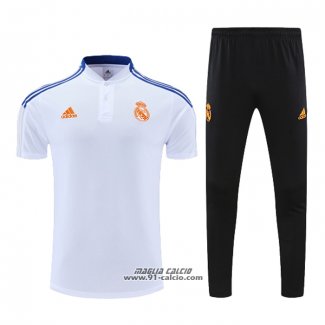 Conjunto Polo Real Madrid 2022-2023 Bianco e Blu