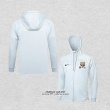 Giacca con Cappuccio Barcellona 2023-2024 Bianco