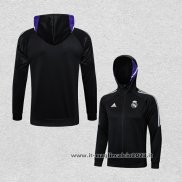 Giacca con Cappuccio Real Madrid 2022-2023 Nero