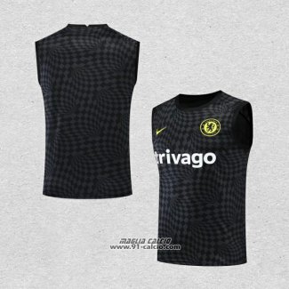 Maglia Allenamento Chelsea Senza Maniche 2022-2023 Nero