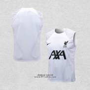 Maglia Allenamento Liverpool Senza Maniche 2022-2023 Bianco