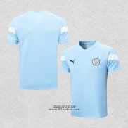 Maglia Allenamento Manchester City 2022-2023 Blu