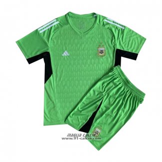 Maglia Argentina Portiere Bambino 2022 Verde