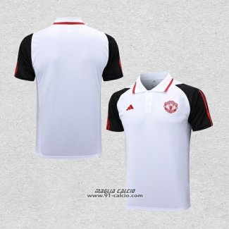 Maglia Polo Manchester United 2023-2024 Bianco