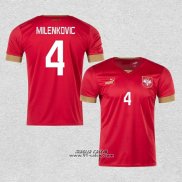 Prima Maglia Serbia Giocatore Milenkovic 2022