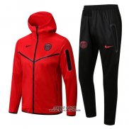 Tuta con Cappuccio Paris Saint-Germain 2022-2023 Rosso