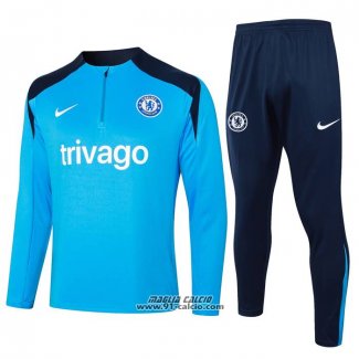 Tuta da Track Felpa Chelsea 2024-2025 Blu