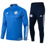 Tuta da Track Felpa Leicester City 2021-2022 Blu