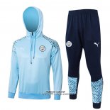 Tuta da Track Felpa Manchester City 2023-2024 Azzurro