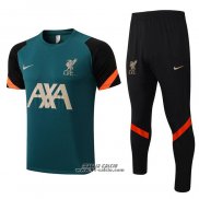 Tuta da Track Liverpool Manica Corta 2022-2023 Verde