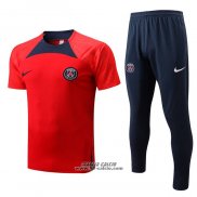 Tuta da Track Paris Saint-Germain Manica Corta 2022-2023 Rosso