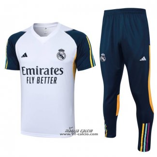 Tuta da Track Real Madrid Manica Corta 2023-2024 Bianco