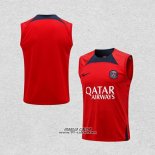 Maglia Allenamento Paris Saint-Germain Senza Maniche 2022-2023 Rosso