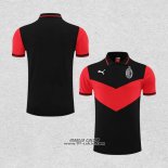 Maglia Polo Milan 2022-2023 Nero e Rosso