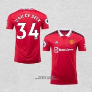 Prima Maglia Manchester United Giocatore Van De Beek 2022-2023