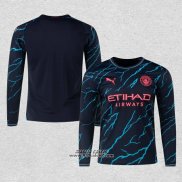 Terza Maglia Manchester City Manica Lunga 2023-2024