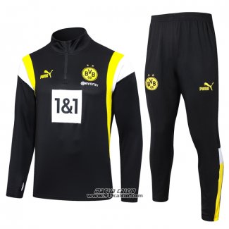 Tuta da Track Felpa Borussia Dortmund 2023-2024 Nero