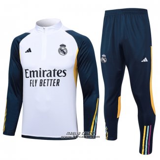 Tuta da Track Felpa Real Madrid 2023-2024 Bianco