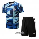 Tuta da Track Inter Manica Corta 2022-2023 Blu - Pantaloncini