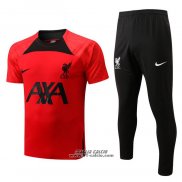 Tuta da Track Liverpool Manica Corta 2022-2023 Rosso