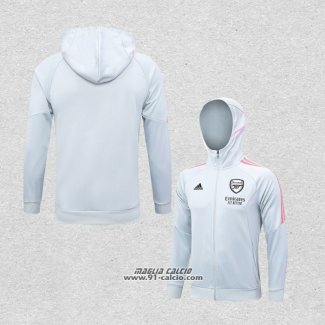 Giacca con Cappuccio Arsenal 2023-2024 Grigio