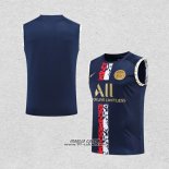 Maglia Allenamento Paris Saint-Germain Senza Maniche 2022-2023 Blu