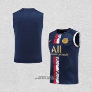 Maglia Allenamento Paris Saint-Germain Senza Maniche 2022-2023 Blu