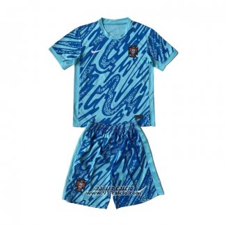 Maglia Portogallo Portiere Bambino 2024 Blu