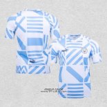 Maglia Prematch Manchester City 2022 Blu e Bianco