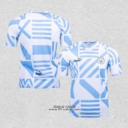 Maglia Prematch Manchester City 2022 Blu e Bianco