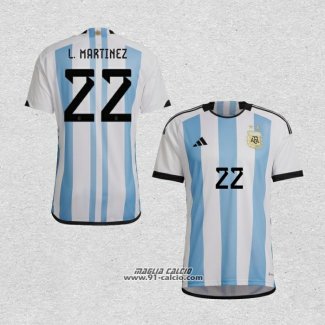 Prima Maglia Argentina Giocatore L.Martinez 2022