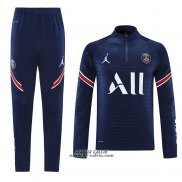 Tuta da Track Felpa Paris Saint-Germain Jordan 2022-2023 Blu